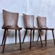Trio of vintage retro Dove Baumann chairs 1960