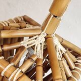Suspension bambou et macramé. Espagne, années 1980.