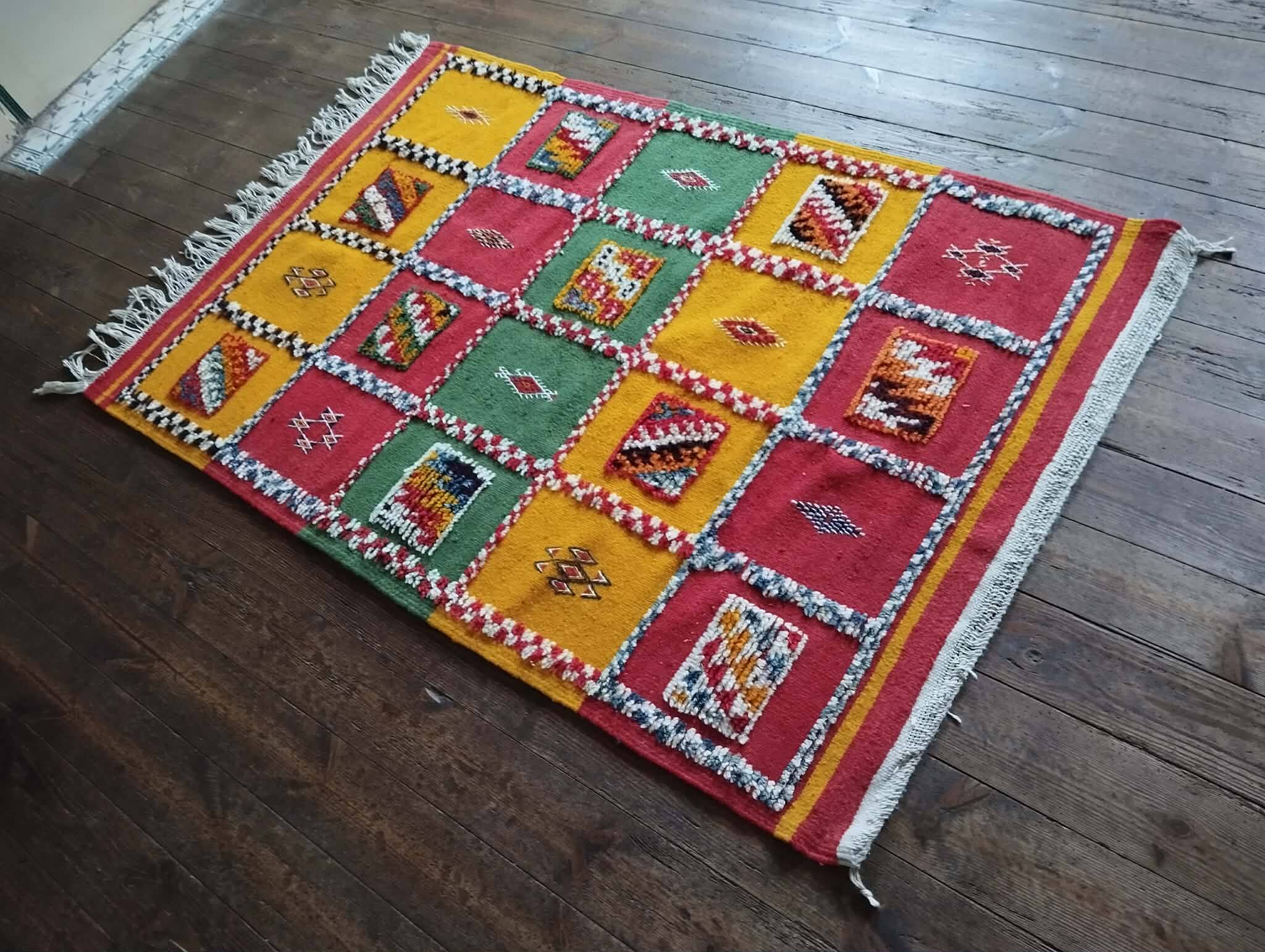 Handmade Berber Kilim Taznakht 150x100cm