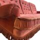 Vintage old rose canapé / armchair with fringes