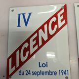 Enamelled plates license IV