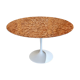 Round table in red marble by Eero Saarinen for Knoll