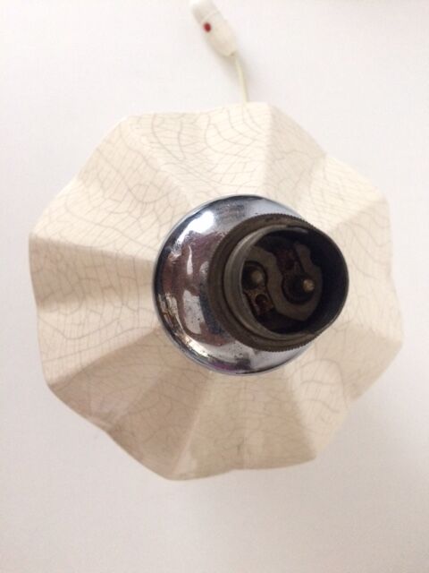 Art Deco cracked ceramic lamp