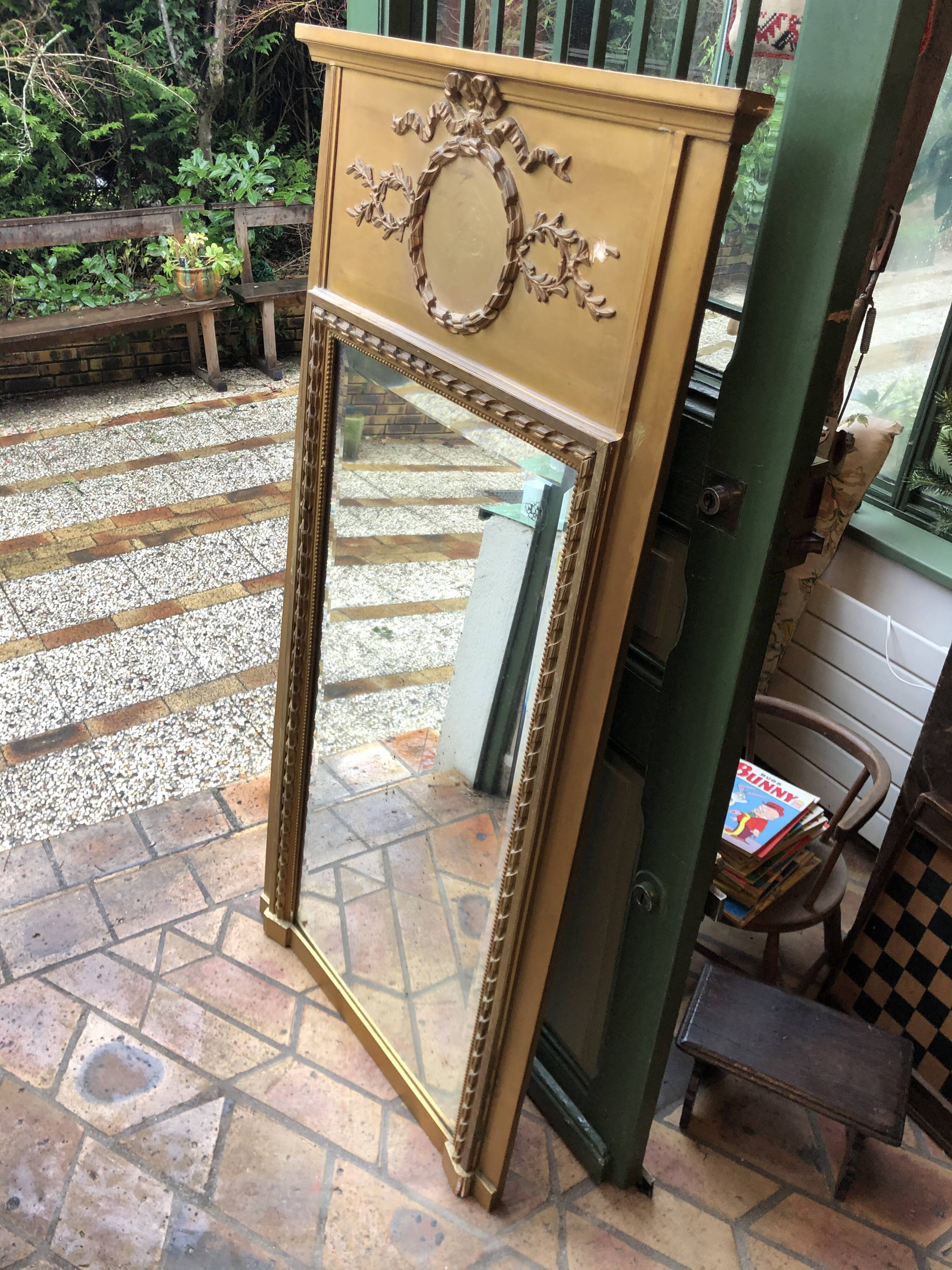 Ancient mirror trumeau 68x135cm