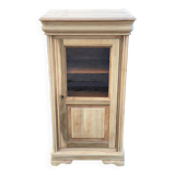 Vitrine bonnetière Louis Philippe rénovée en merisier brut