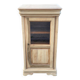 Vitrine bonnetière Louis Philippe rénovée en merisier brut