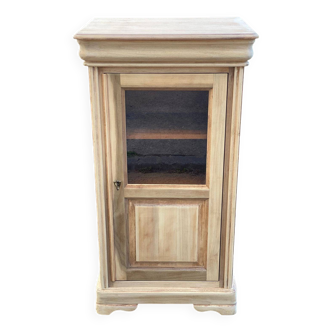 Louis Philippe bonnet display case renovated in raw cherry wood