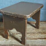 Mini-bench stool in old patinated solid wood
