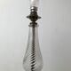 Pied de lampe en verre et fer forgé