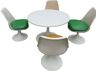 Vintage tulip table Werzalit and its 4 chairs