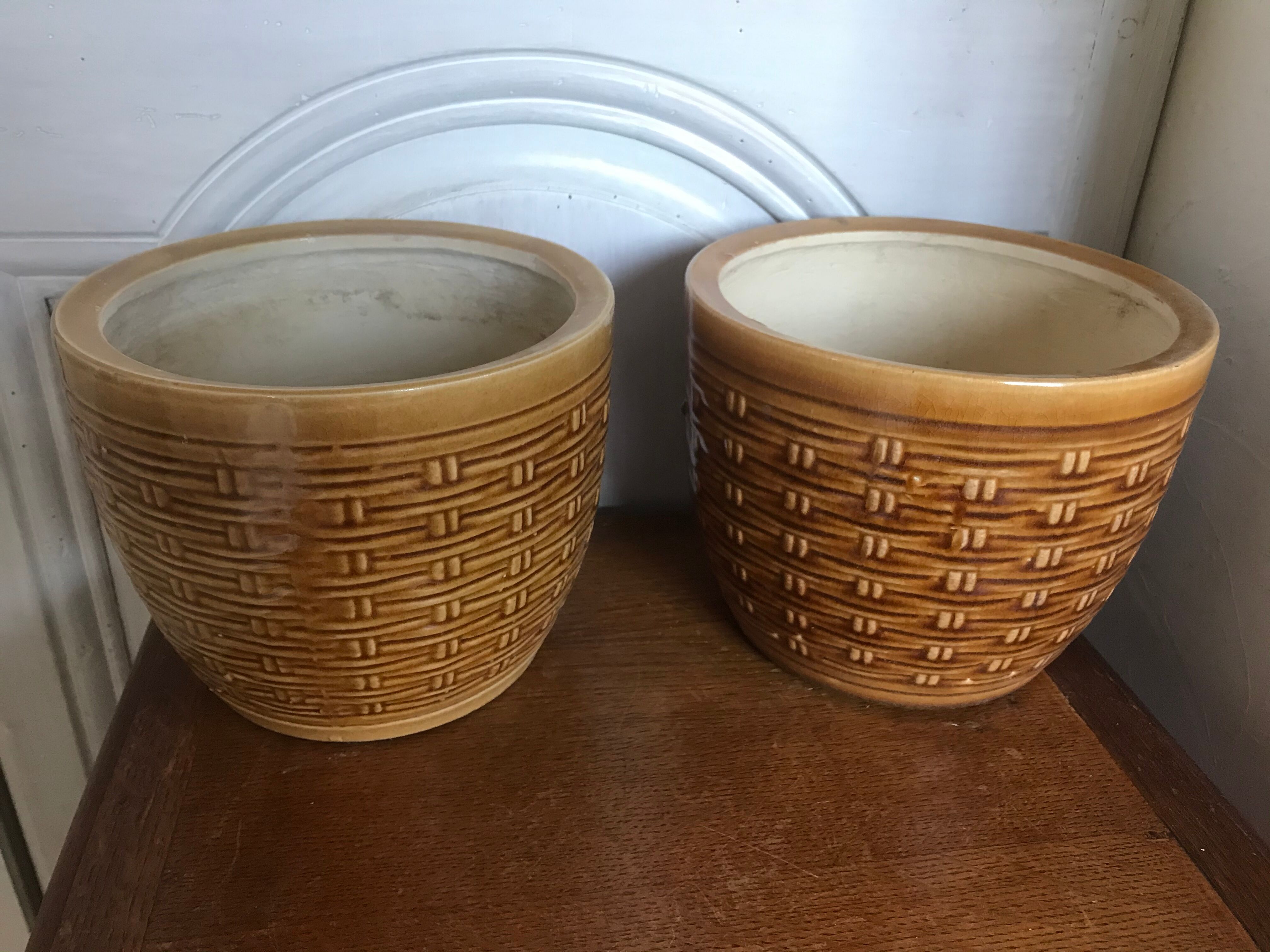 Vintage ceramic pot cover