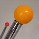 Rare chrome coat rack with colored balls, 1950s