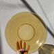 Set of 7 dishes in brown and green vintage glass