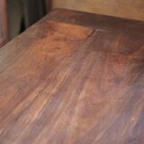 Table de ferme et ses 2 bancs, table de ferme bois ancienne, meuble de salon, campagne, chalet, déco