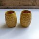 Handmade yellow pineapple mugs signed Kerangol made in Portugal.