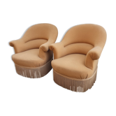 Paire de fauteuils crapauds