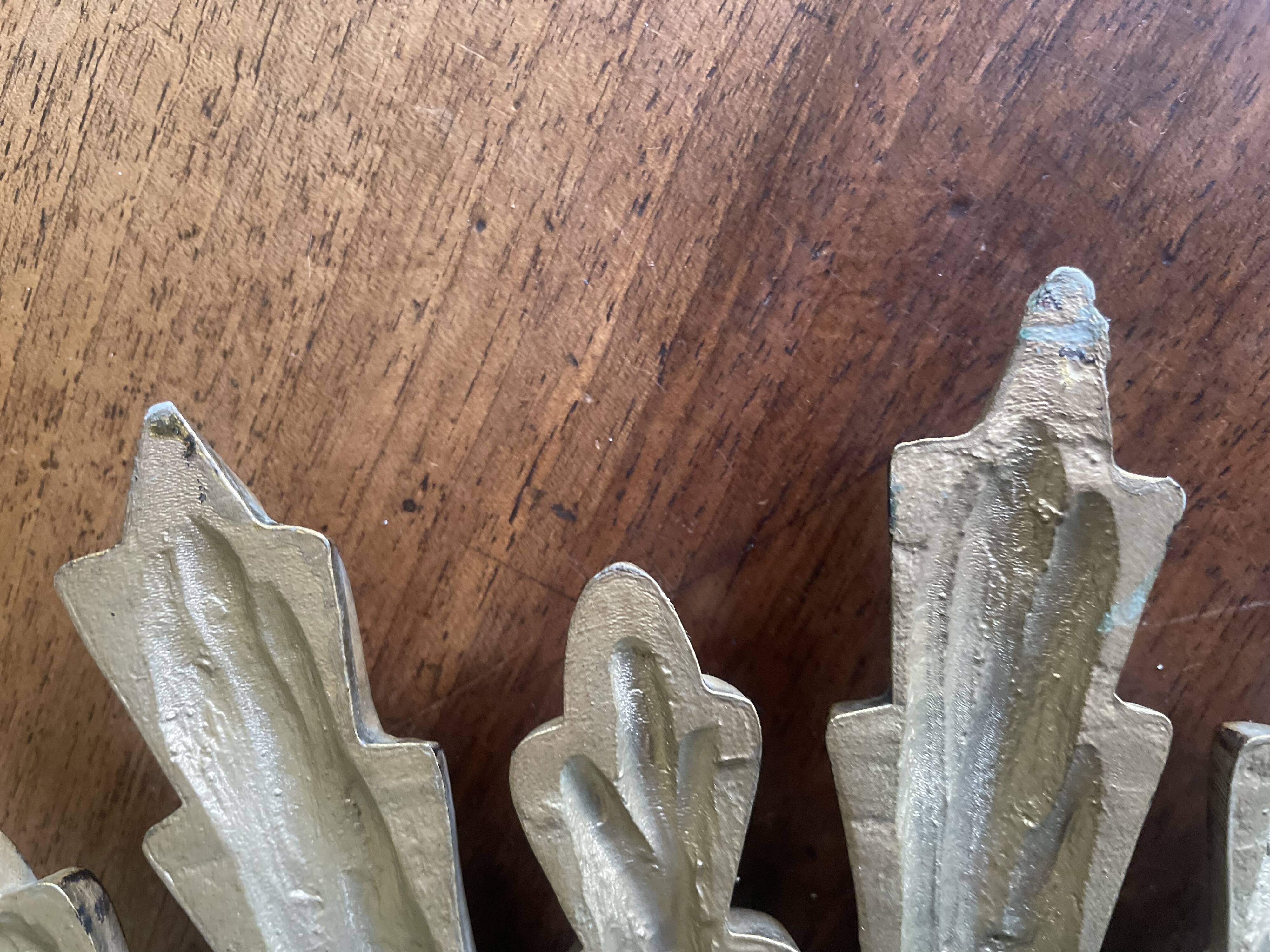 70'S golden resin sun mirror