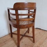Fauteuil teck style colonial indien circassiens 1940