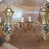 Paire d'appliques en bronze