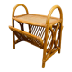 Porte revue rotin vintage table d'appoint années 60