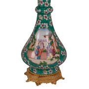 Pair of lamps in Canton porcelain and bronze, circa 1880