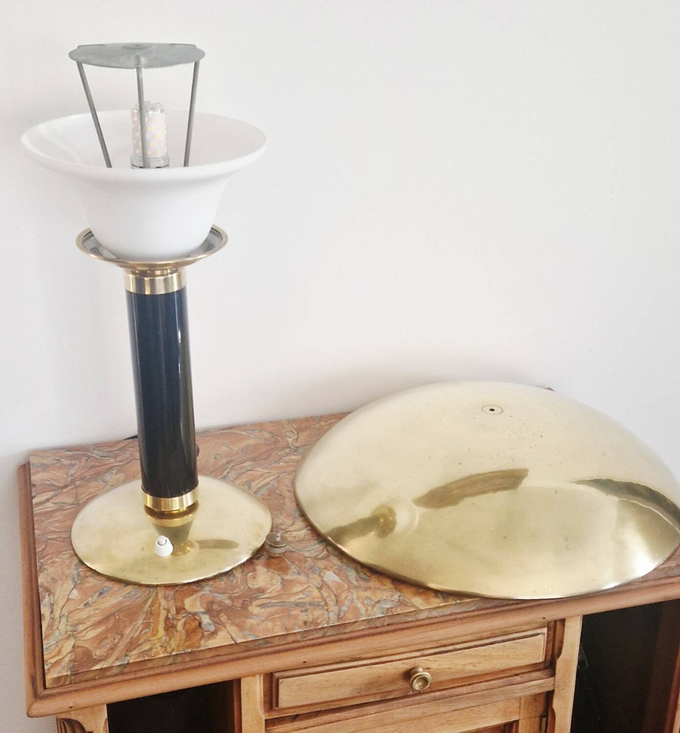 JUMO 350 Grand Luxe lamp - Brass and plexiglass - 1960s