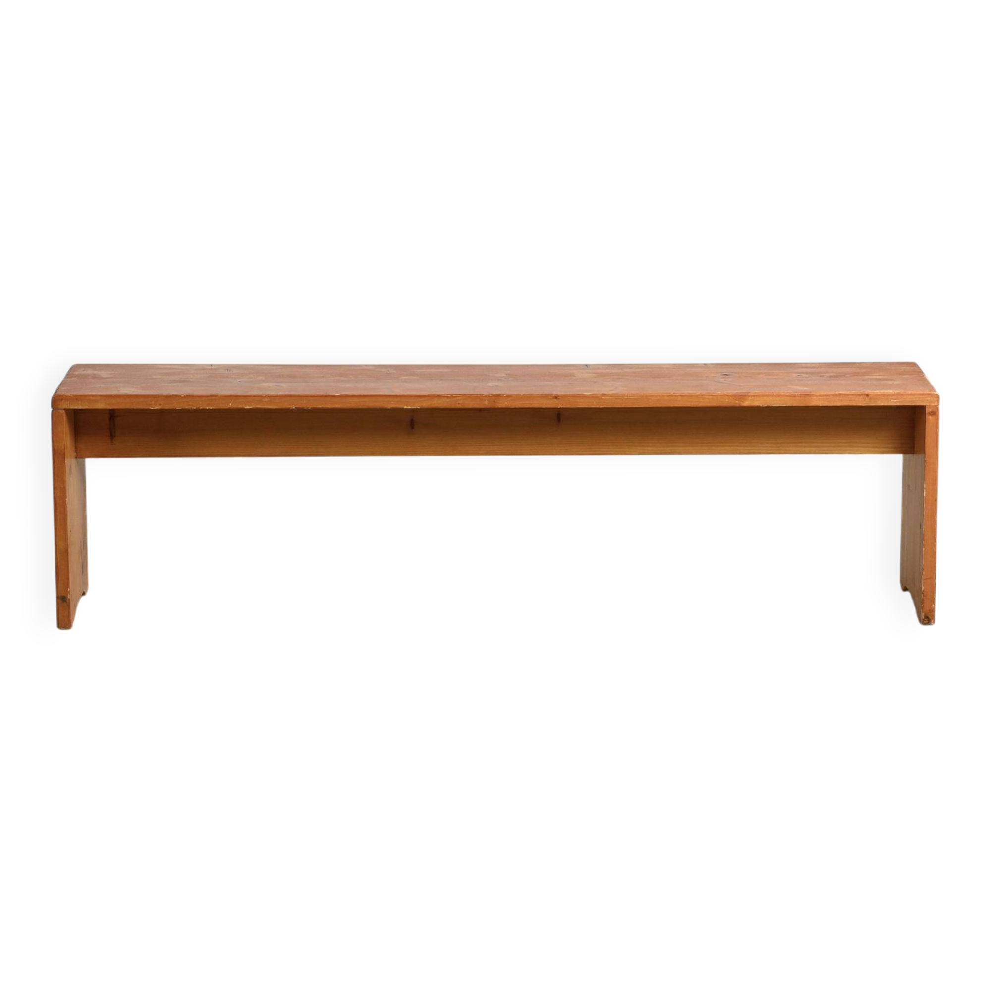 Banc de montagne en pin massif, France, circa 1975