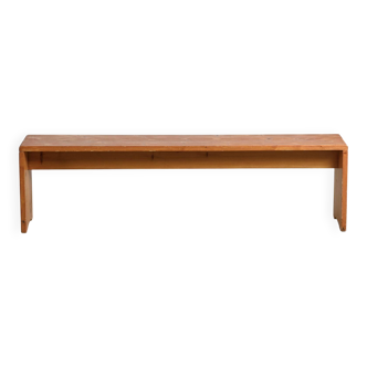 Mountain bench in solid pine, France, circa 1975