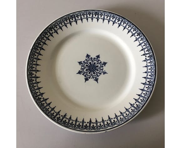 6 flat plates Saint Amand blue decor 4017 Primax model