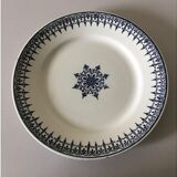 6 assiettes plates Saint Amand décor bleu 4017 modèle Primax