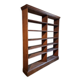 Grande étagère ouverte de magasin française ancienne par Chalmette, années 1930