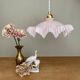 Vintage pink opaline lampshade pendant light