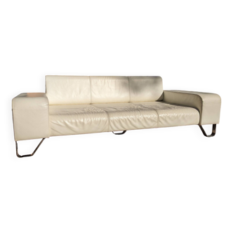 Poltrona Frau Parco 3-seater sofa in white leather