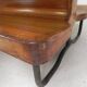 Banc de train en teck double face, années 1930