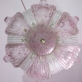 Fascinating Vintage Murano Glass Ceiling lamp Pink