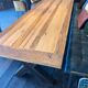 Table 350 x 100 cm chene and metal legs