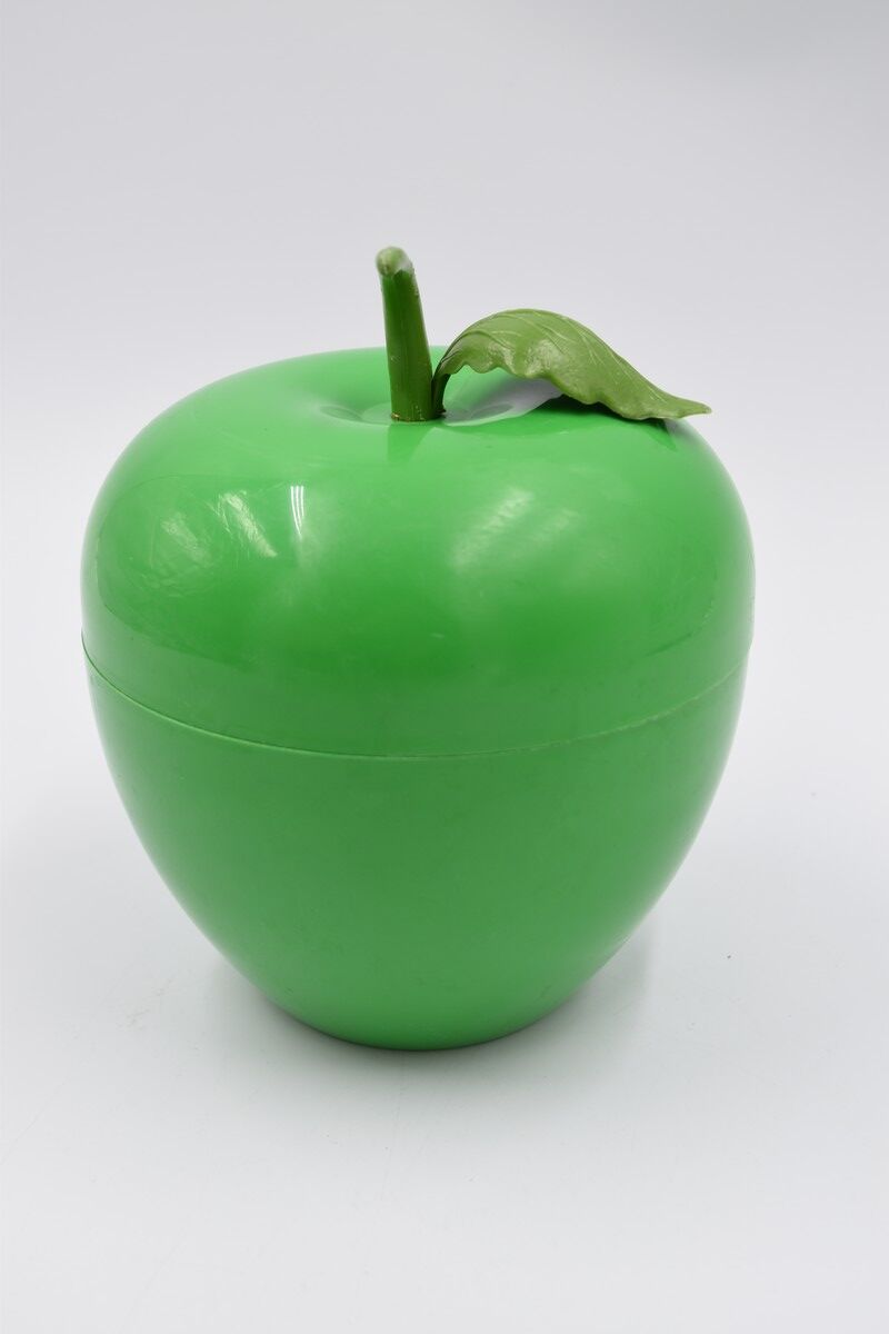 Vintage ice bucket in the shape of a green apple