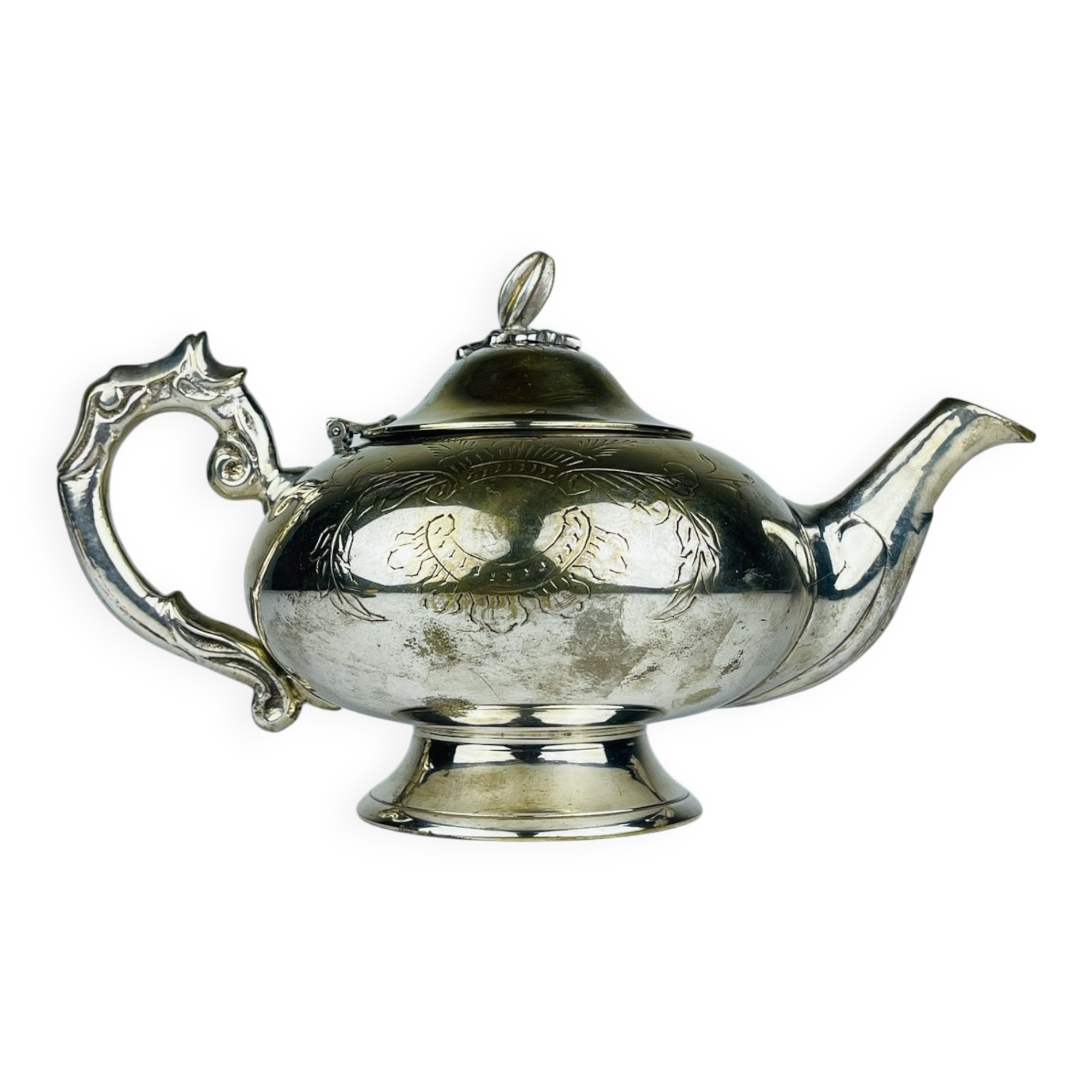 Vintage silver-plated teapot, Italy 1950s