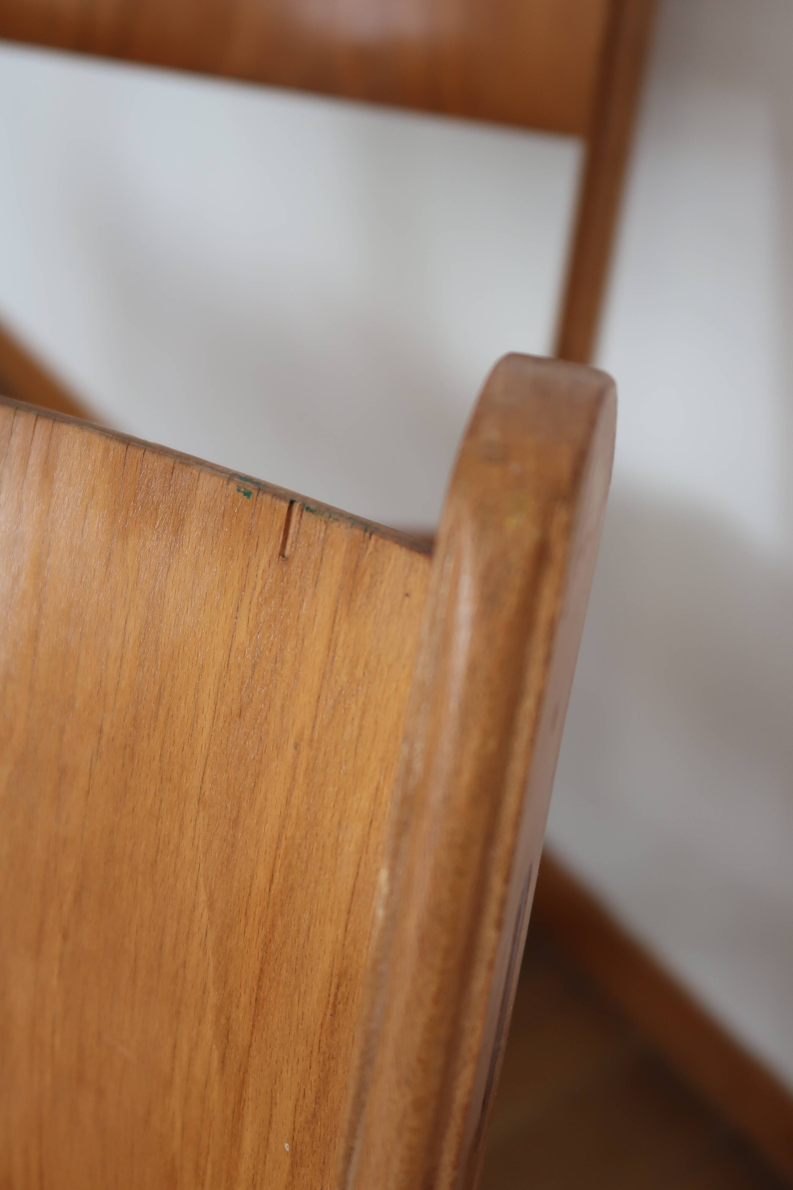Set of 4 folding chairs in wood 70