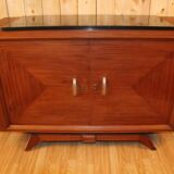 Art deco sideboard in mahogany black marble top