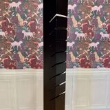 Black steel floor lamp