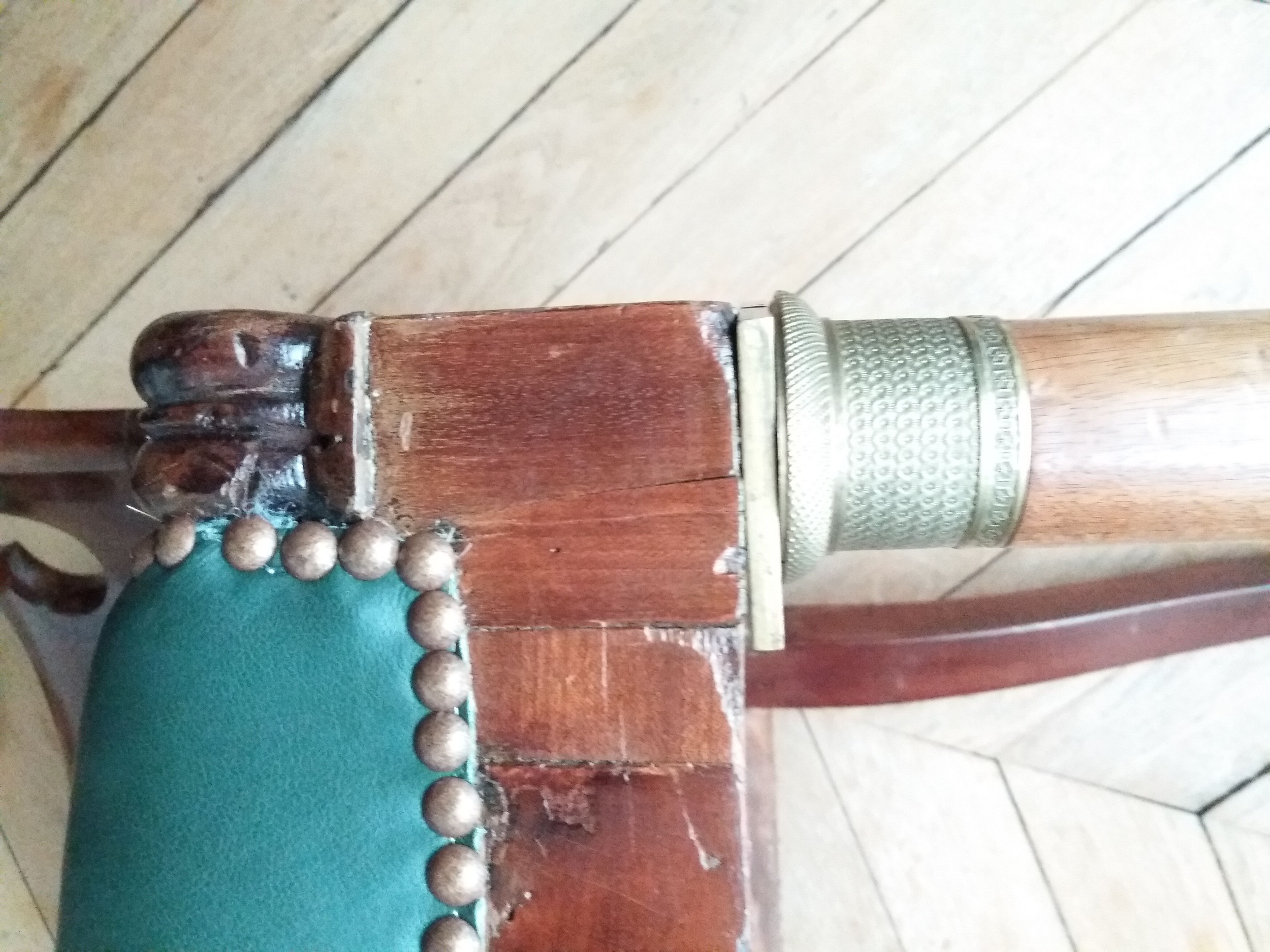Massive acajou empire style armchair