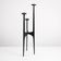 Large brutalist tripod chandelier in hammered wrought iron – Europe, circa 196