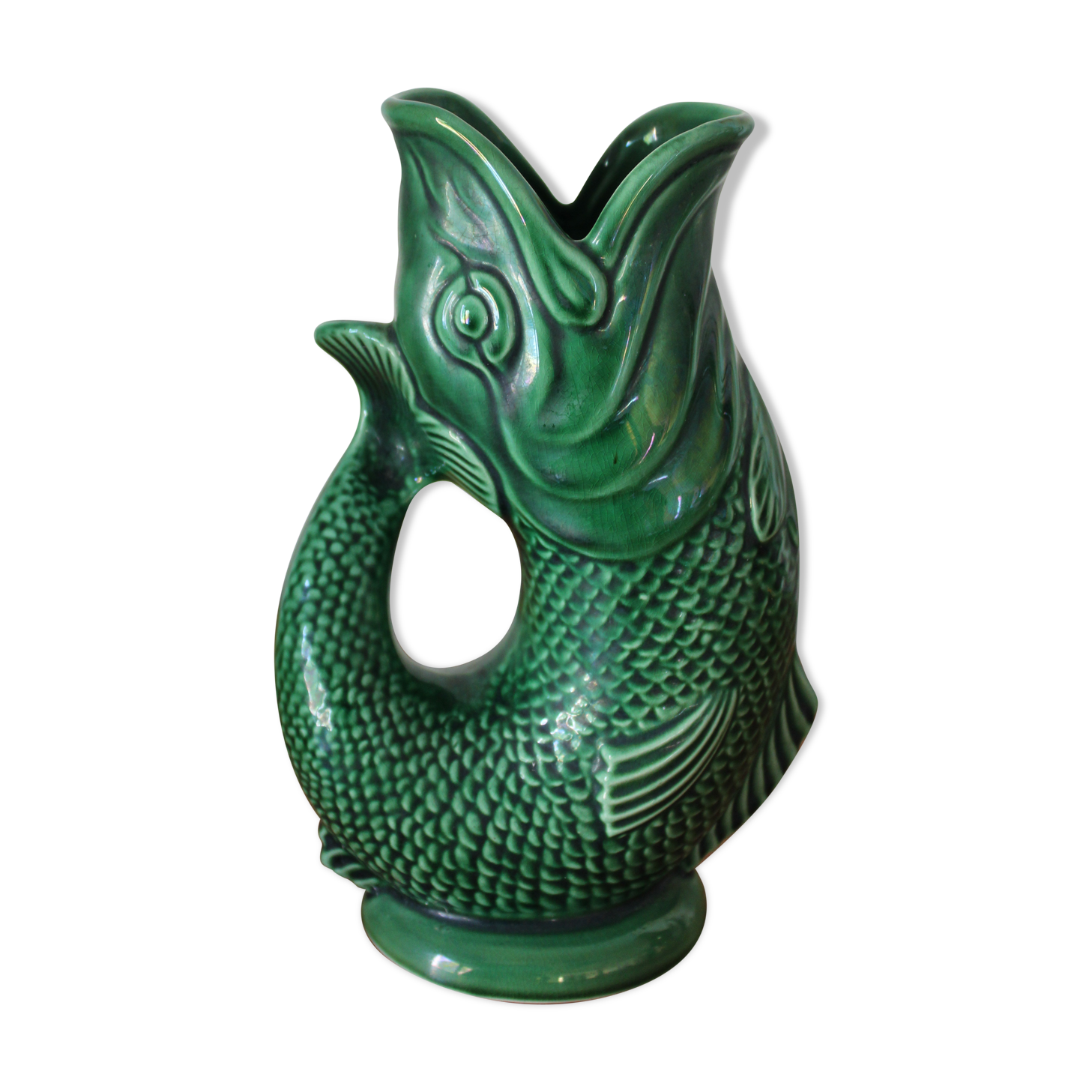 Zoomorphic pitcher in ceramic fish