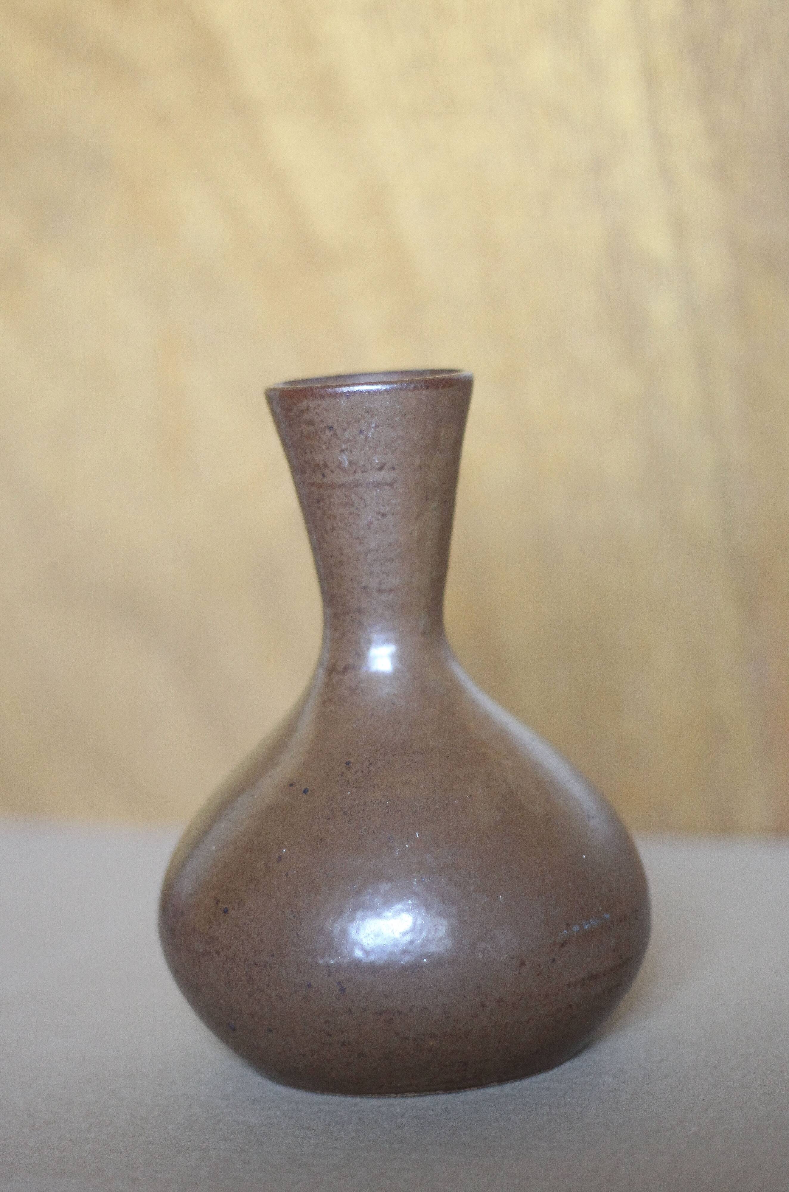 Vintage stoneware vase, flower pot, ball vase with neck, collection