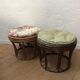 Vintage rattan stool