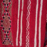 Handmade red Berber kilim rug 210x100cm