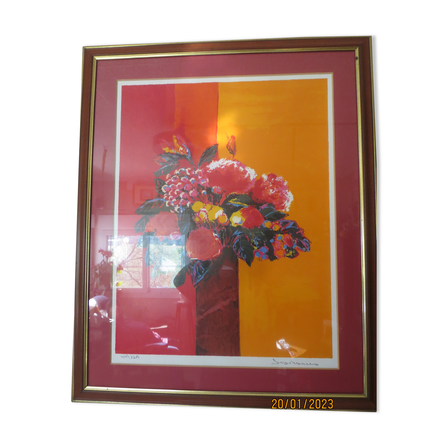 Lithograph Allenbach "le bouquet"