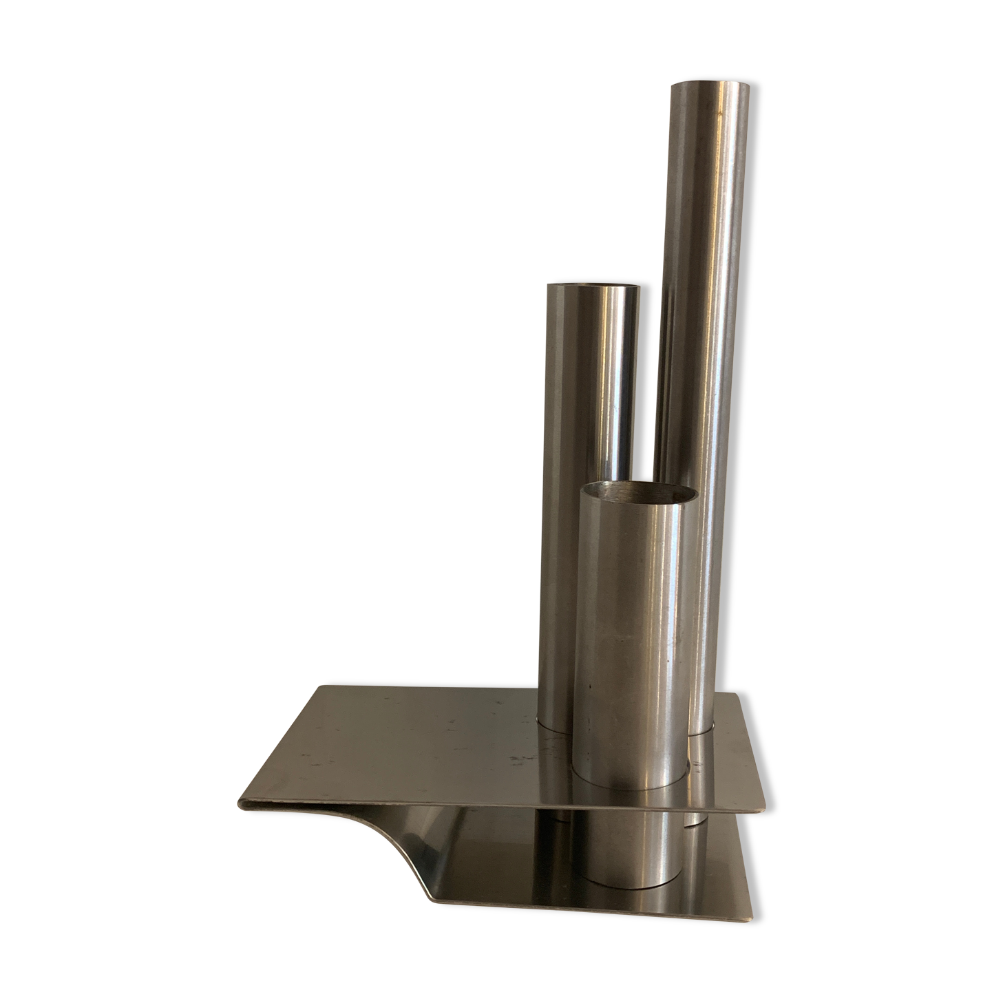 Soliflore vase en inox Létang Rémy, 1970