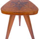 Bout de canapé tripode à la marqueterie étoile de style scandinave